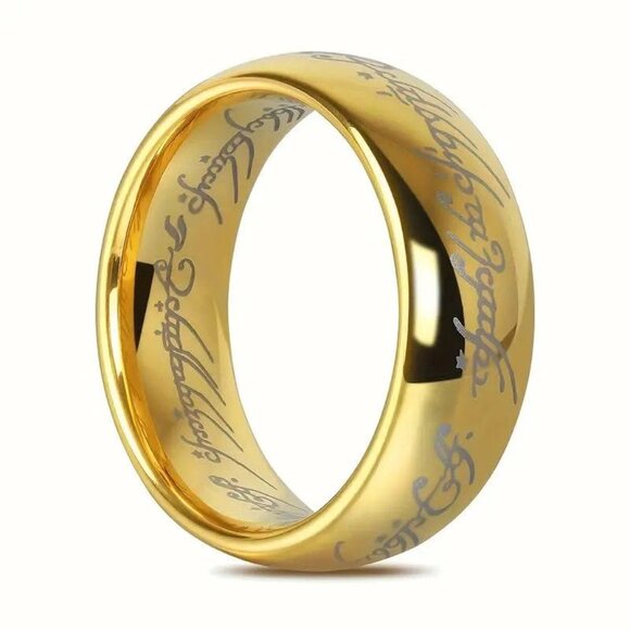 Set of 6 Ladies' Novelty Fashion Rings. Size 9. Sterling Silver/Titanium Steel - Picture 4 of 6